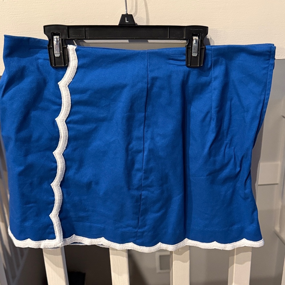 Lilly Pulitzer Michelina mini skort in Barton Blue with white scallop